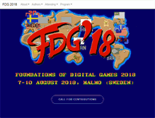 Tablet Screenshot of fdg2018.org